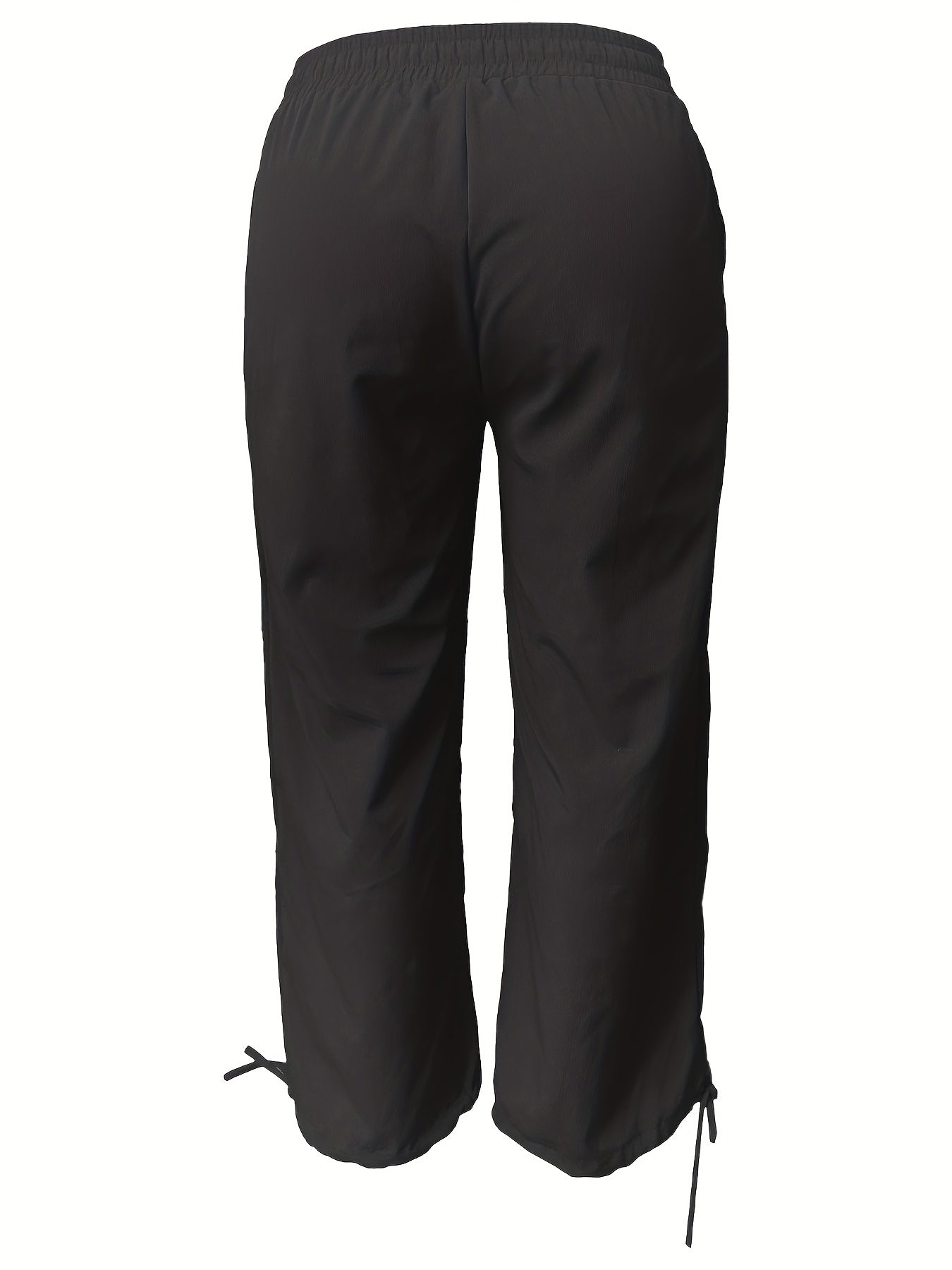  Solid High Rise Wide Leg Trousers