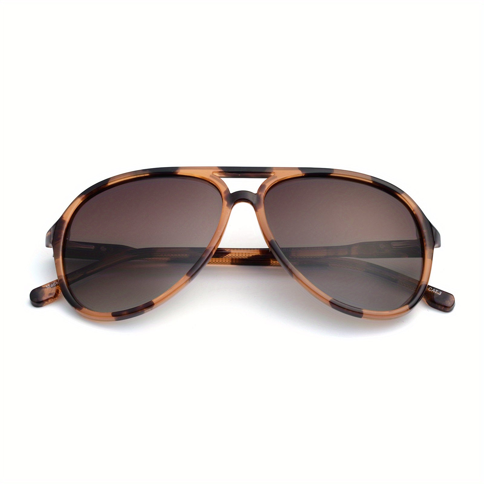 VINTAGE TORTOISE AVIATOR SUNGLASSES POLARIZED GRADIENT LENSES