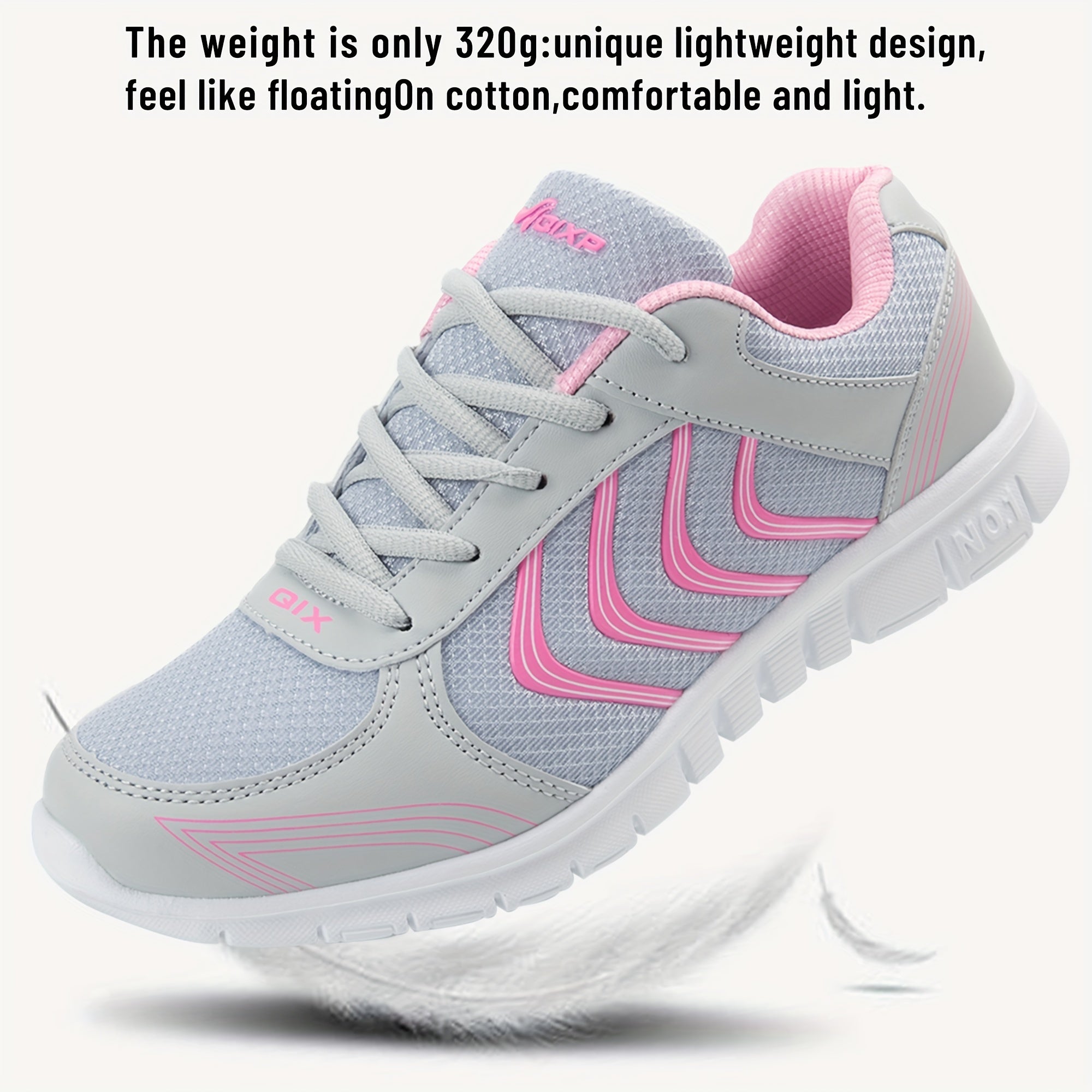 Women's Breathable Athletic Running Sneakers Lace Up Comfort Shoes