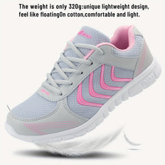 Women's Breathable Athletic Running Sneakers Lace Up Comfort Shoes