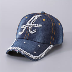 Dot Artificial Diamond Baseball Cap Fashionable And Versatile Cap