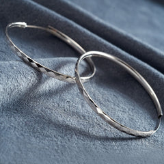 Women 925 Silver Plated Big Hoop Earrings for Party
