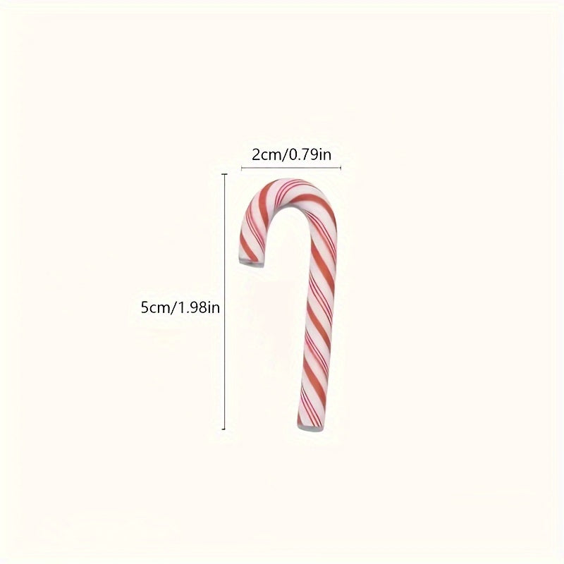 8pcs Christmas Candy Canes Rainbow Candy Decoration Supplies