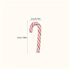 8pcs Christmas Candy Canes Rainbow Candy Decoration Supplies