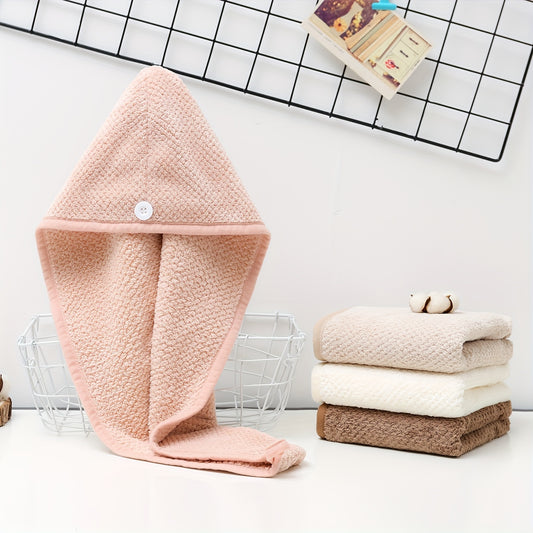 Coral Fleece Hair Towel Quick Drying Cap Absorbent Hair Wrap for Women