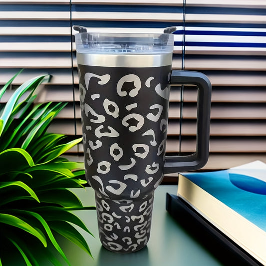 Stainless Steel Tumbler with Straw - Keeps Drinks Cold, Hot, or Iced