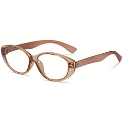 Light Blocking Reading Glasses Retro Jelly Oval HD Presbyopic Glasses