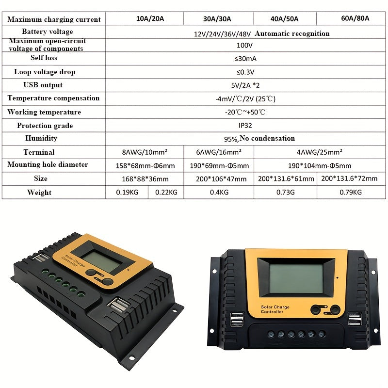 1pc Solar Charge Controller For Lithium Solar Panel Regulator