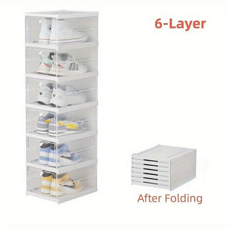 6-Layers Transparent Shoe Display Case