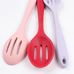Silicone Skimmer Colander & Slotted Spoon Set for Parties & Catering