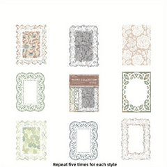 40pcs Lace Sticky Note Series Retro Special Shaped Hand Account Decoration Paper