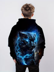 Kids Leopard Print Hoodie Street Wear Sweatshirt
