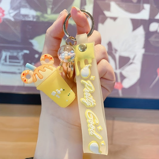 Candy Ice Cream Cup Keychain Cartoon Keyring Car Pendant