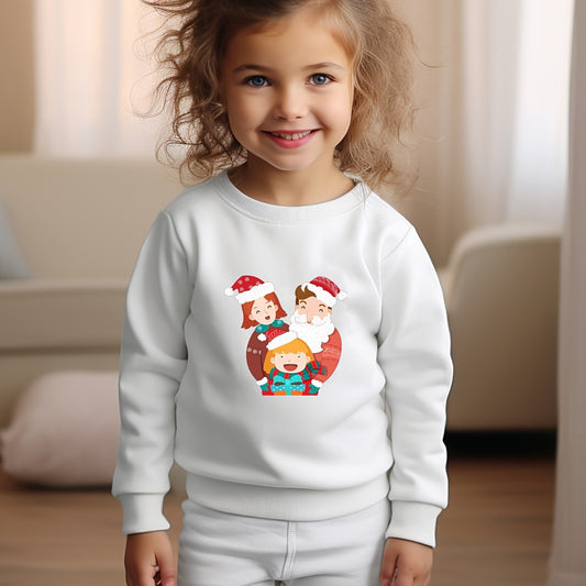 Adorable Christmas Family Crew Neck Sweatshirt Kids Clothes Gift