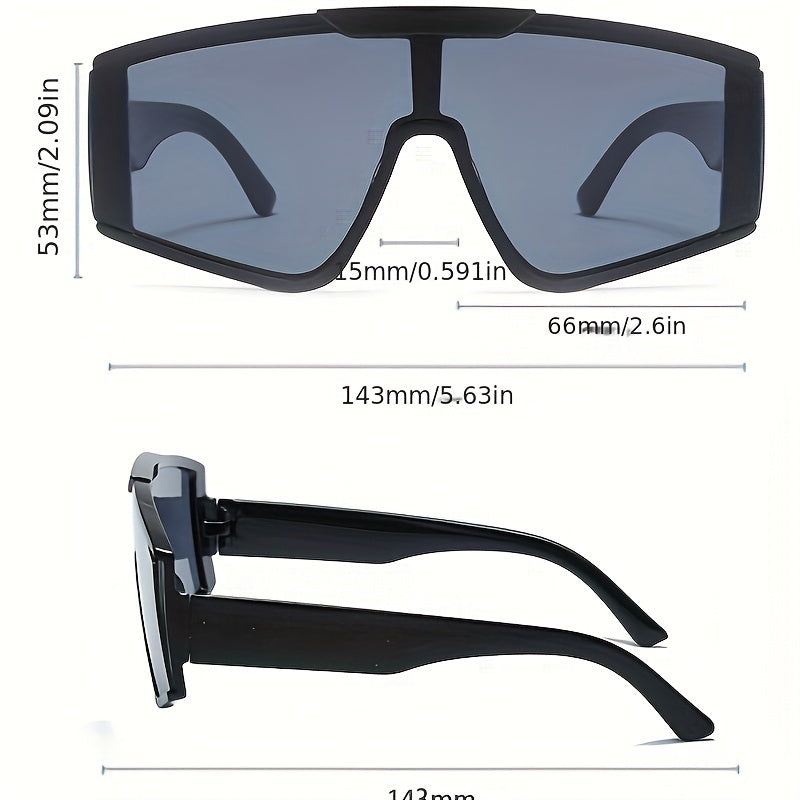 Y2K Oversized Sunglasses UV400 Sun Shades for Summer Party