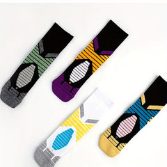 1pair Basketball Socks Mid Cuff Hiking Socks For Running