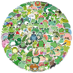 Adorable Frog Stickers for Laptop Motorcycle Decor (50-100pcs)
