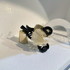 Camellia Flower Decor Hair Clips Non Slip Hair Claw Clip