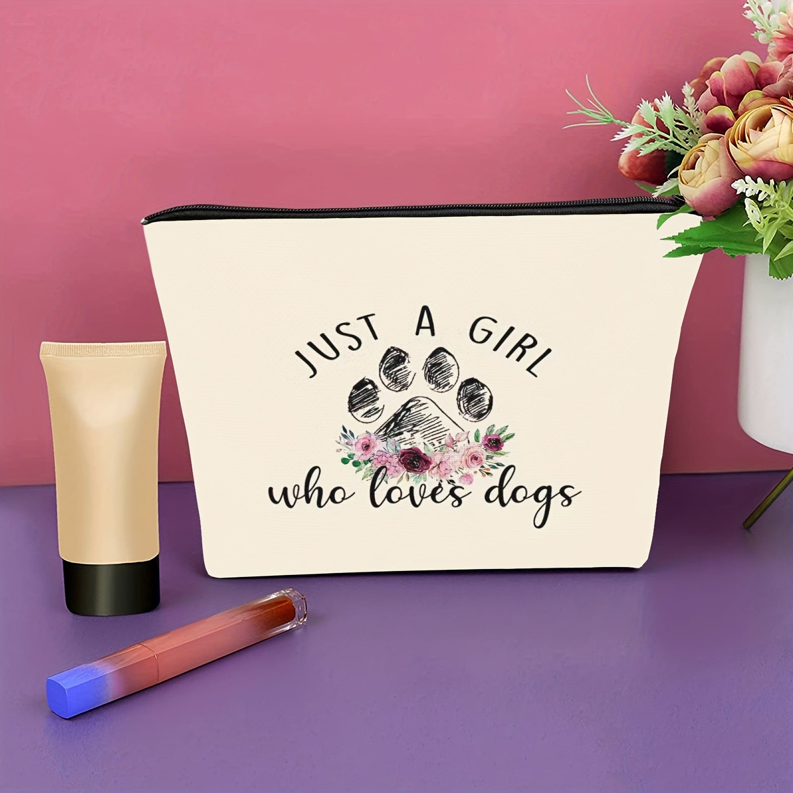 Dog Birthday Gift For Sister Makeup Bag Zipper Purse