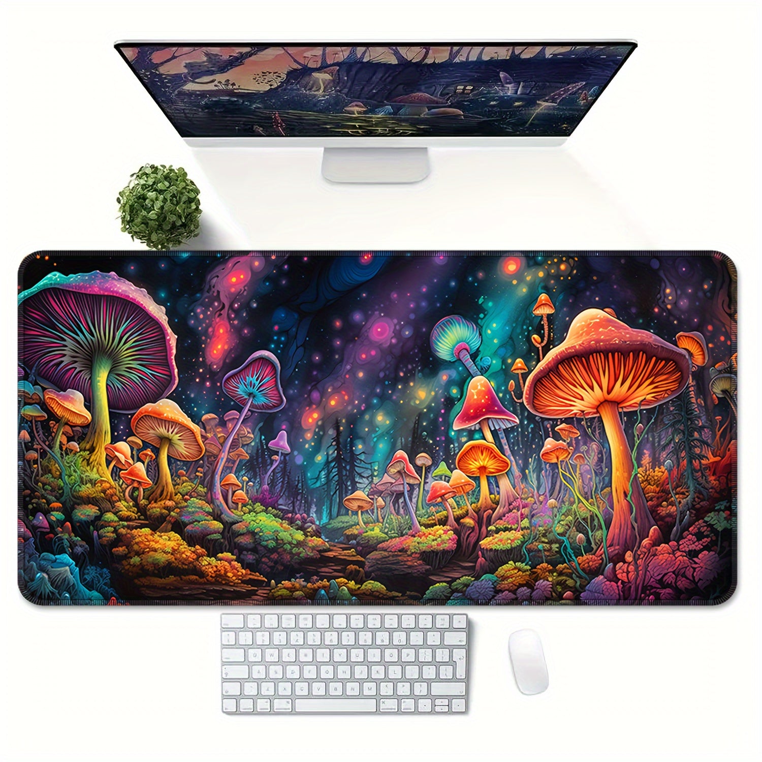 Large Mushroom Game Mouse Pad Computer HD Keyboard Pad Non Slip