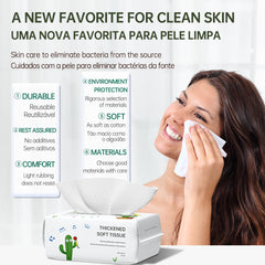 5 Packs Disposable Cotton Face Towel - Soft Cleansing Paper for Men and Women