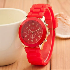 Colorful Silica Gel Quartz Watch for Outdoors