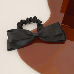 Solid Bow Headband French Retro Hair Rope Hair Accessories
