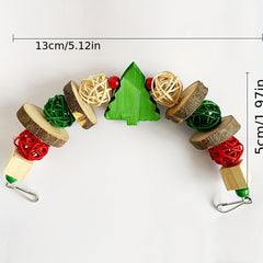 Bird Chew Toy For Parrot Bell String Rattan Ball Solid W