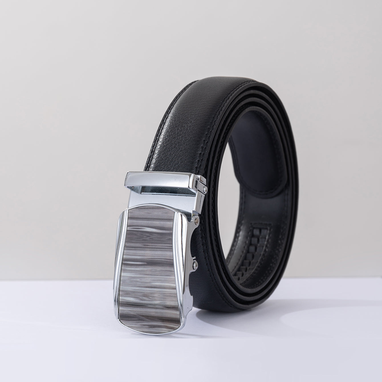 Men's PU Leather Belt with Automatic Buckle