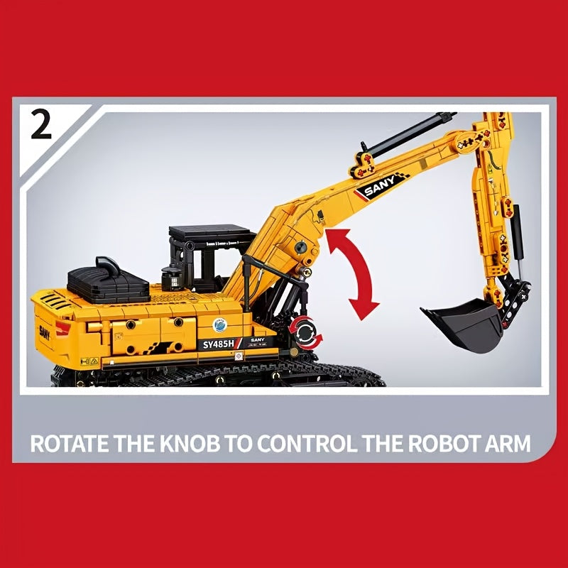Excavator Building Blocks Set DIY Construction Toy Educational Assembly Kit