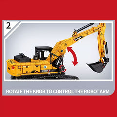 Excavator Building Blocks Set DIY Construction Toy Educational Assembly Kit