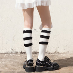Colorblock Striped Calf Socks Knee High Stockings & Hosiery
