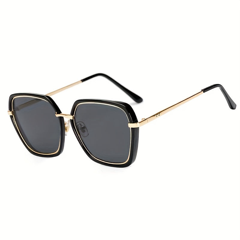 Large Polygonal Sunglasses For Women Men Casual Anti Glare Glasses