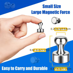 16pcs Magnetic Push Pins Neodymium Magnet Whiteboard Magnets