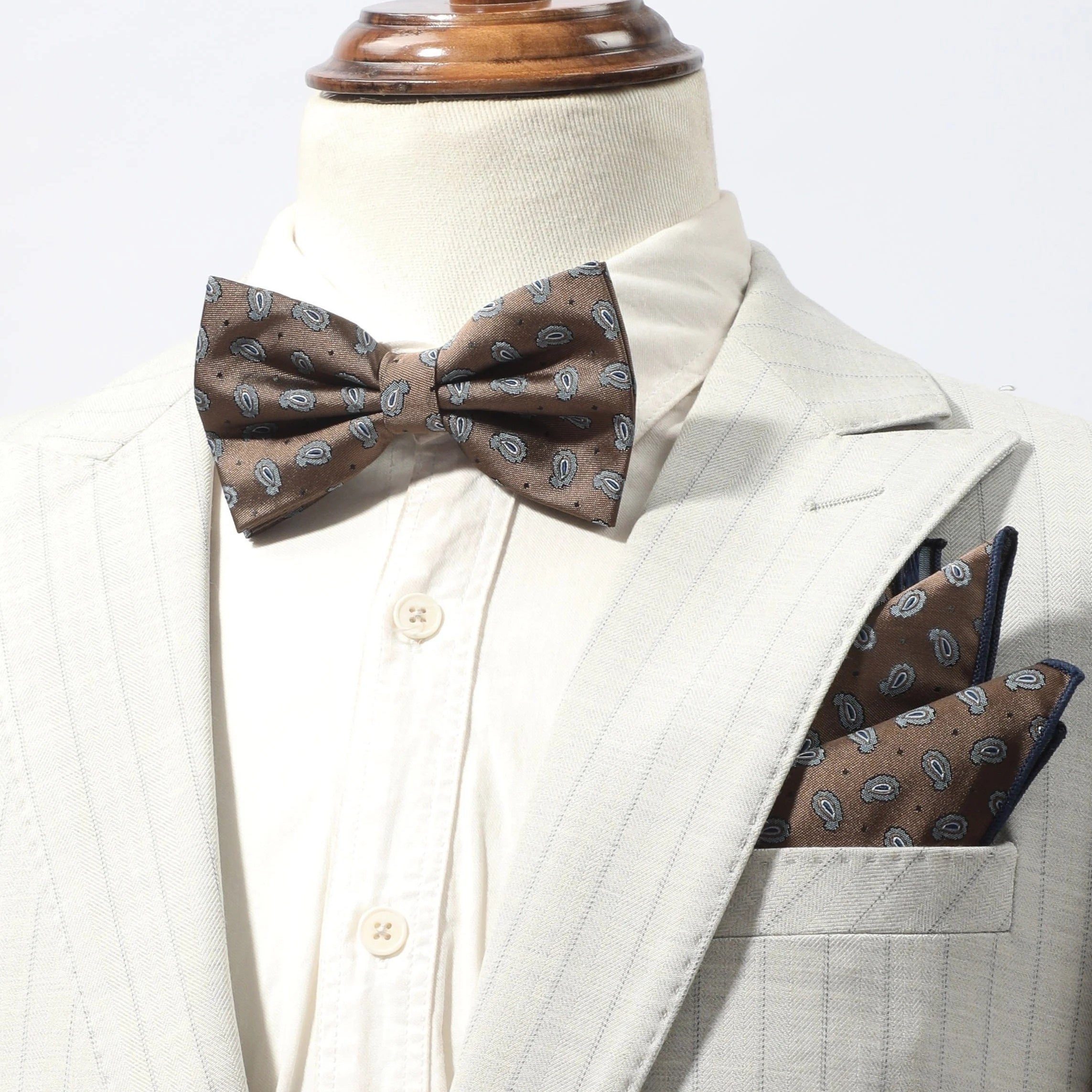 3pc Men's Vintage Cashew Gift Tie Set