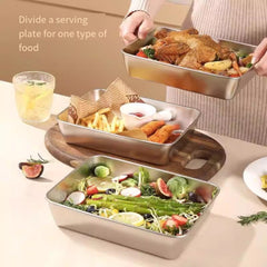 Stainless Steel Towel Tray With Cover Square Serving Tray