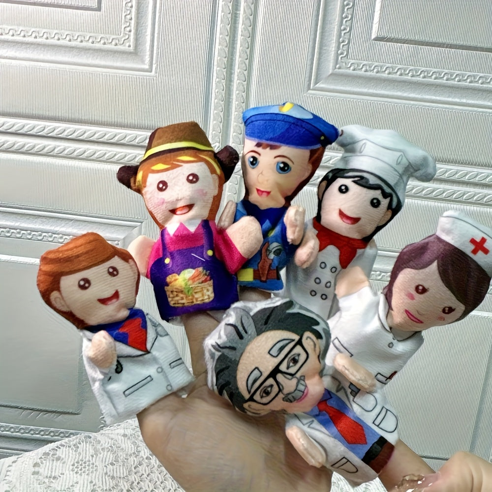 3 Pack Occupation Finger Puppets Set for Kids Storytelling