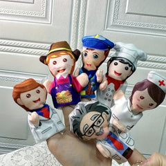 3 Pack Occupation Finger Puppets Set for Kids Storytelling