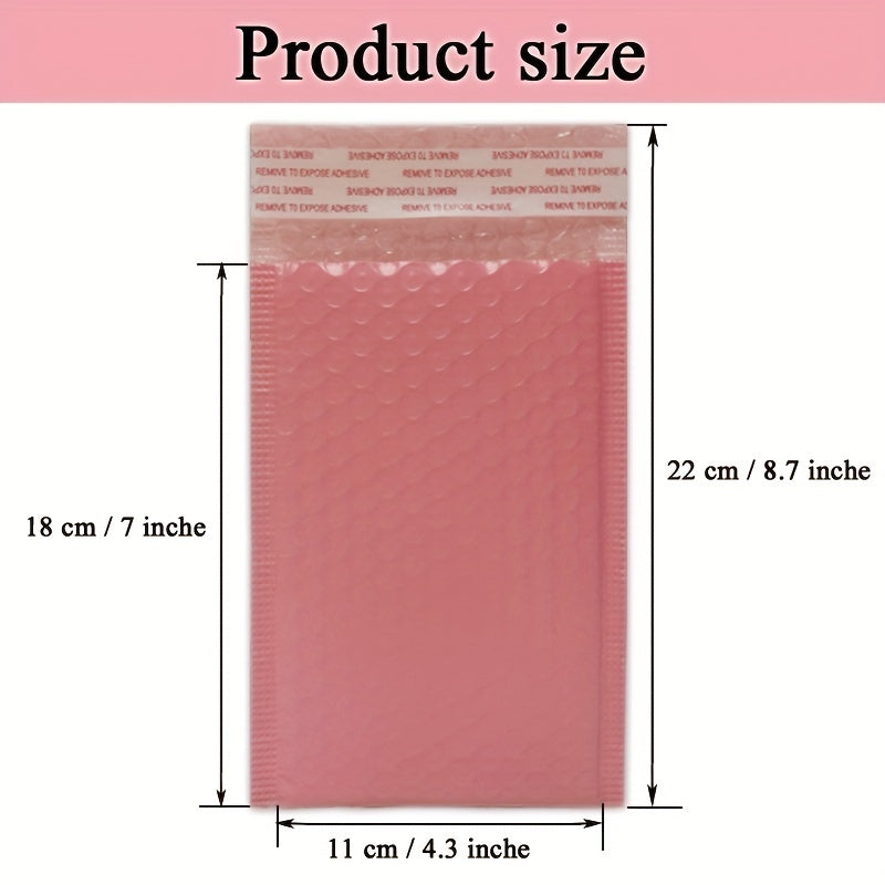 10 Pack 10x16 20x32 cm Pink Bubble Mailers Self-Sealing Waterproof Envelopes