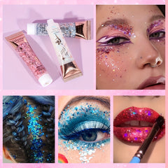 Sequin Gel Face Body Lip Eye Shadow Polarized Stage Makeup