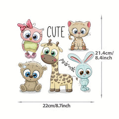 5pcs Animal Patches Iron On For T Shirt DIY Decoration