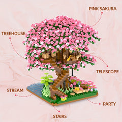 LITT LION Cherry Bonsai Tree Building Set - 2008pcs