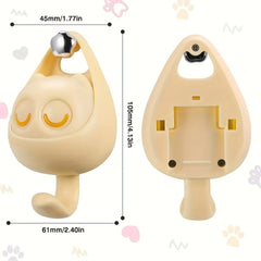 4pcs Cat Wall Hook with Movable Eyes Home Room Wall Door Decor