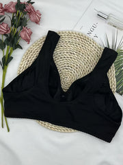 Front Buckle Wireless Bra Comfy & Breathable Wide Straps Bra