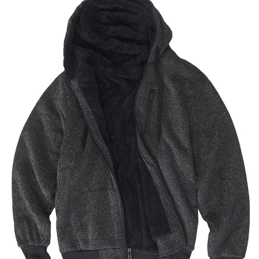 Men's Winter Zip Up Hoodie Fleece Sweatshirt Warm Coats