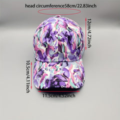 Colorful Flower Graffiti Baseball Cap Sun Hat For Women