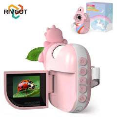 RIVGOT Kids Microscope 1000X Handheld with 8 Lights