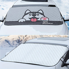 Auto Sun Protection Heat Shield Cartoon Windshield Cover Snow Shield