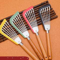 Silicone Spatula for Non Stick Pot Anti Scalding Stainless Steel Frying Spatula