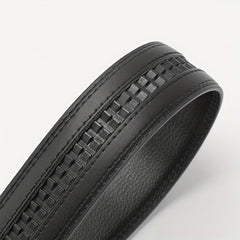 Men's Leather Letter Buckle Belt Automatic Buckle Business Suit Waist Strap